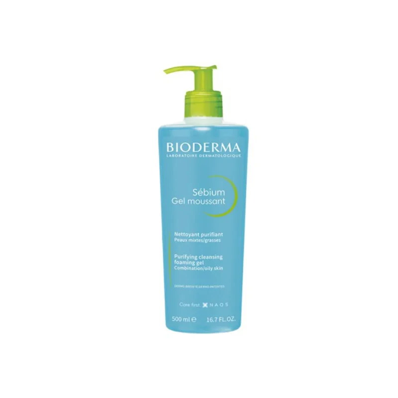 ژل شست و شو صورت بایودرما Sebium Gel moussant حجم 500 میلی لیتری