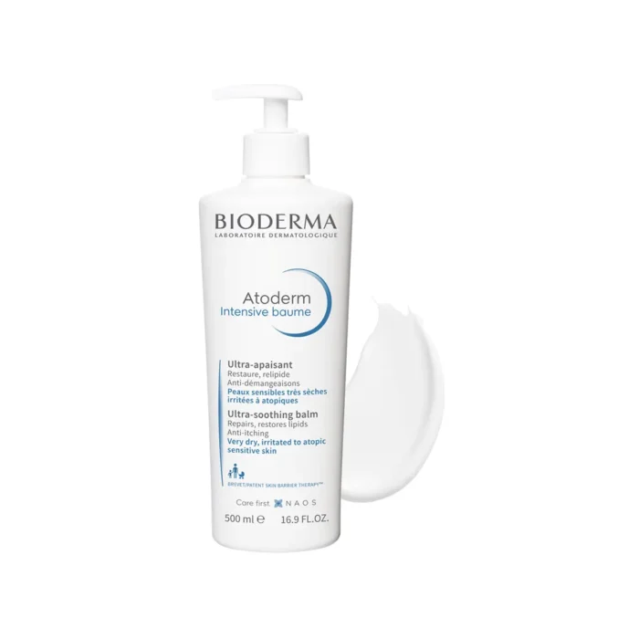 بالم تسکین دهنده پوست بایودرما Atoderm intensive baume حجم 500 میلی لیتری