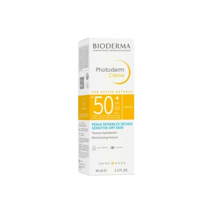 ضد آفتاب بی رنگ بایودرما Photoderm Cream SPF50 حجم 40 میلی لیتری