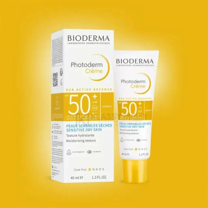 ضد آفتاب بی رنگ بایودرما Photoderm Cream SPF50 حجم 40 میلی لیتری