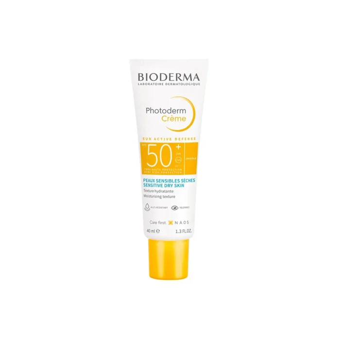 ضد آفتاب بی رنگ بایودرما Photoderm Cream SPF50 حجم 40 میلی لیتری