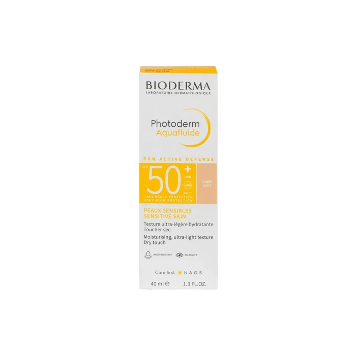 ضد آفتاب رنگی بایودرما Photoderm Aquafluide SPF50 حجم 40 گرمی