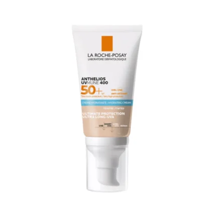 کرم ضد آفتاب رنگی مرطوب کننده لاروش پوزای ANTHELIOS UVMUNE 400 SPF50 HYDRATING CREAM حجم 50 میلی لیتری