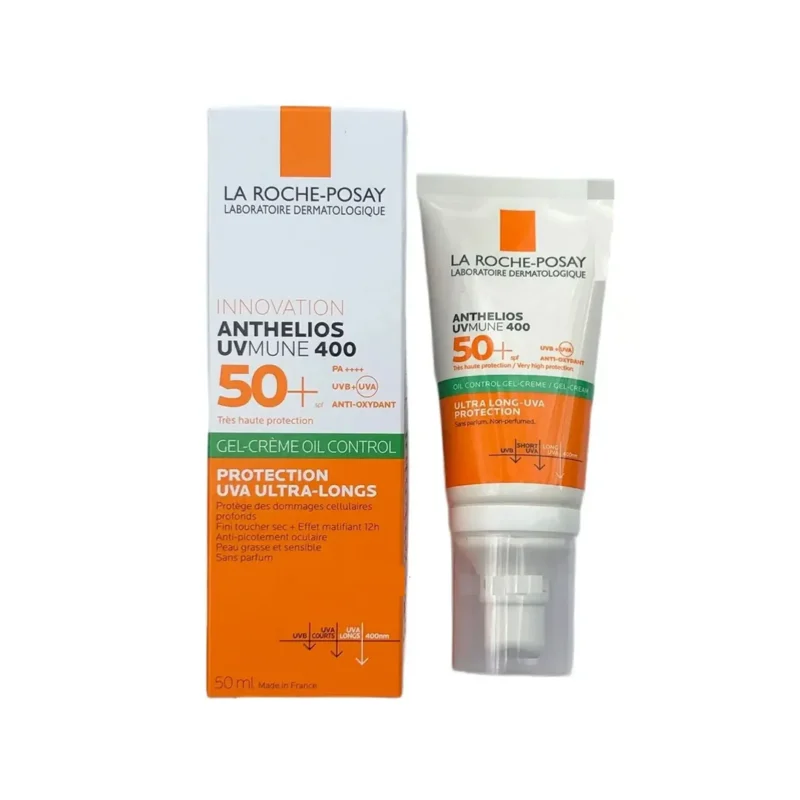 ژل کرم ضد آفتاب بی رنگ لاروش پوزای ANTHELIOS UVMUNE 400 SPF50 GEL-CREAM OIL CONTROL حجم 50 میلی لیتری