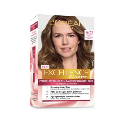 رنگ مو لورآل سری EXCELLENCE شماره 6.03