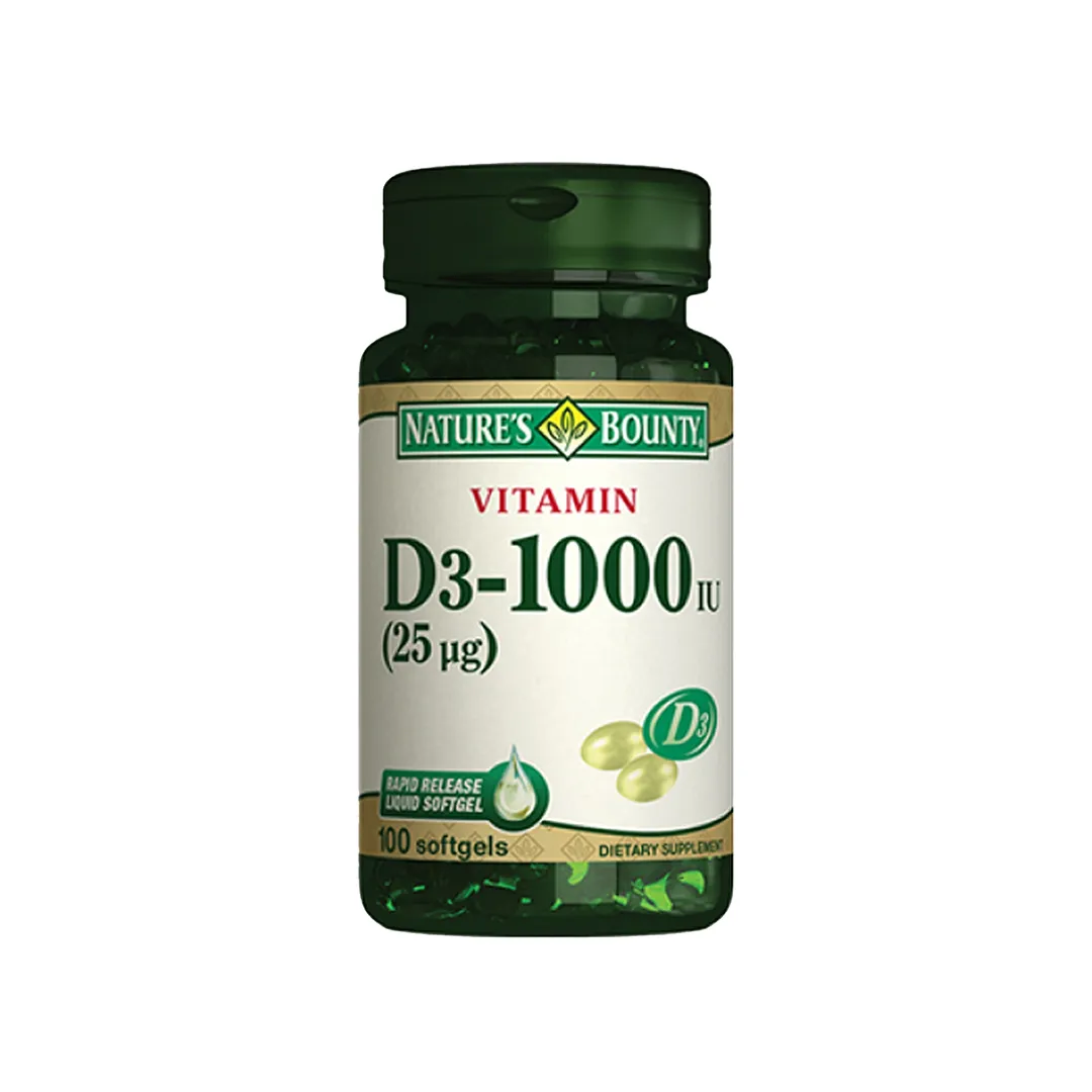 قرص ویتامین D3 1000 IU نیچرز بونتی تعداد 100 عددی قرص ویتامین D3 1000 IU نیچرز بونتی تعداد 100 عددی