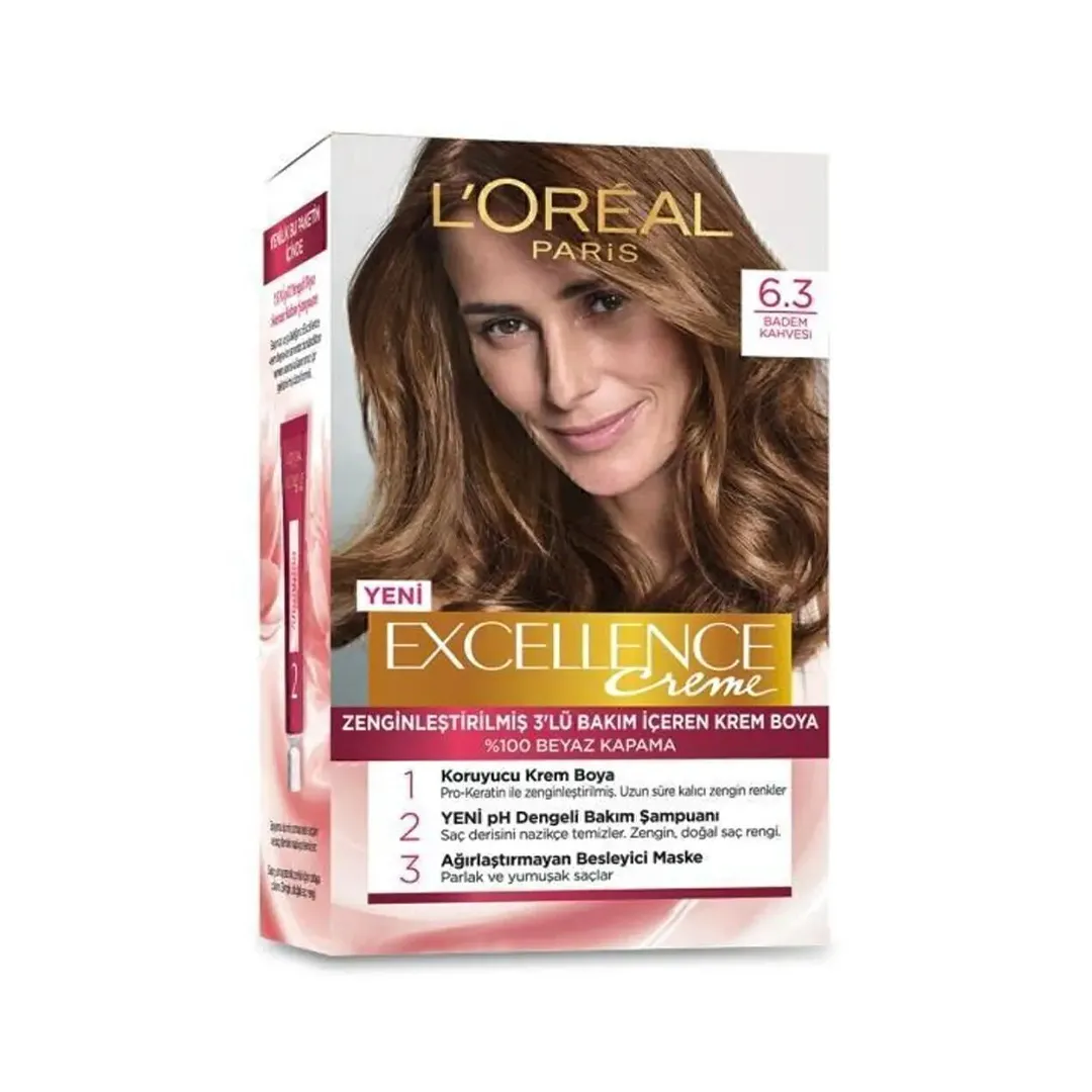 رنگ مو لورآل سری EXCELLENCE شماره 6.3 رنگ مو لورآل سری EXCELLENCE شماره 6.3
