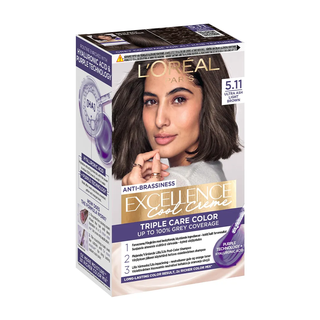 رنگ مو لورآل سری EXCELLENCE شماره 5.11 رنگ مو لورآل سری EXCELLENCE شماره 5.11