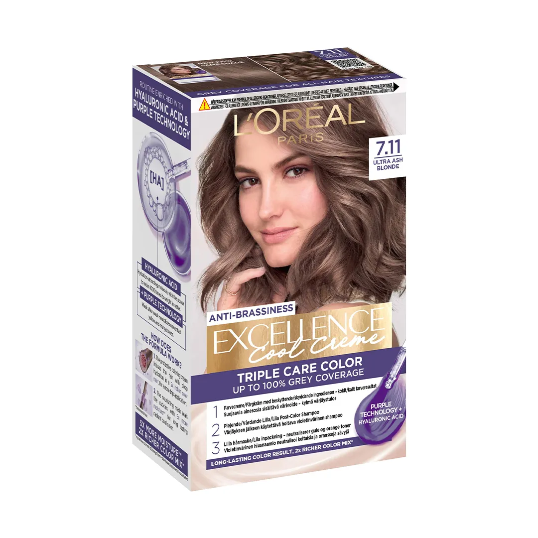 رنگ مو لورآل سری EXCELLENCE شماره 7.11 رنگ مو لورآل سری EXCELLENCE شماره 7.11