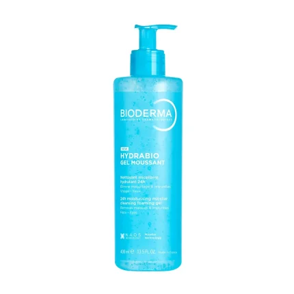 ژل شست و شو صورت بایودرما HYDRABIO GEL MOUSSANT حجم 400 میلی لیتری