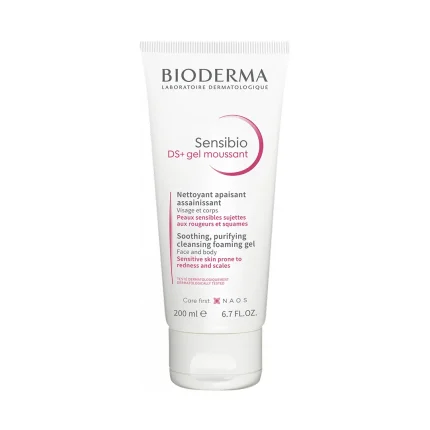 ژل شست و شو صورت بایودرما Sensibio DS+ gel moussant حجم 200 میلی لیتری