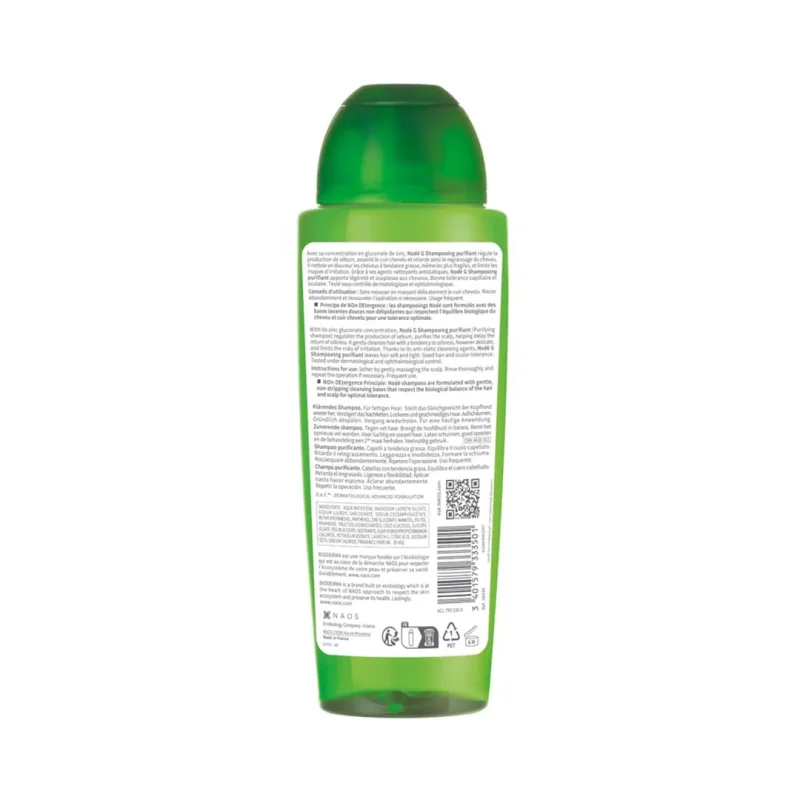 شامپو لایه بردار مو بایودرما Node G Shampooing حجم 400 میلی لیتری