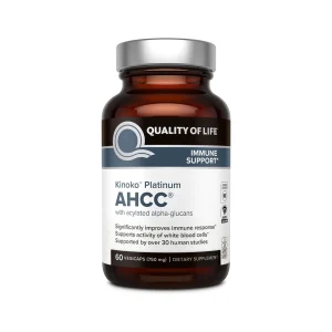 قرص کوالیتی آف لایف Kinoko Platinum AHCC تعداد 60 عددی