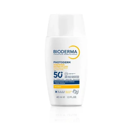 کرم ضد آفتاب بی رنگ فلوئیدی بایودرما PHOTODERM XDEFENSE ULTRA-FLUID SPF50 حجم 40 میلی لیتری