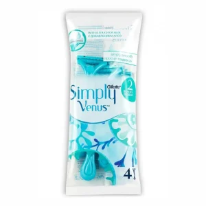 تیغ اصلاح 2 لبه ژیلت Simply Venus بسته 4 عددی