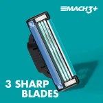 تیغ اصلاح 3 لبه ژیلت MACH3+ به همراه 2 عدد یدک