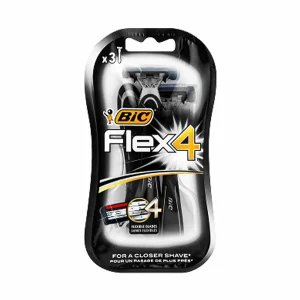 تیغ اصلاح 4 لبه بیک Flex4 بسته 3 عددی