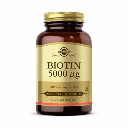 قرص ویتامین بیوتین سولگار 5000 میکرو گرم تعداد 50 عددی